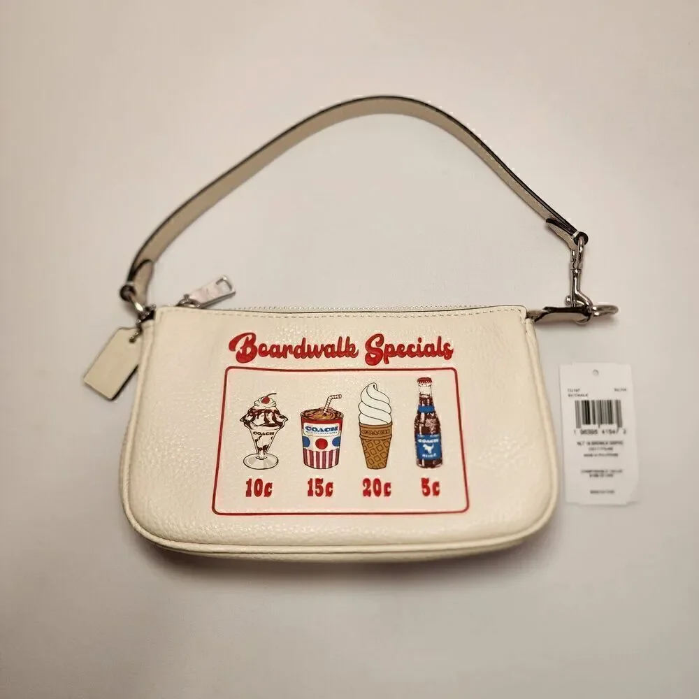 NWT Coach CU197 Nolita 19 With Boardwalk Graphic Ice Cream Chalk